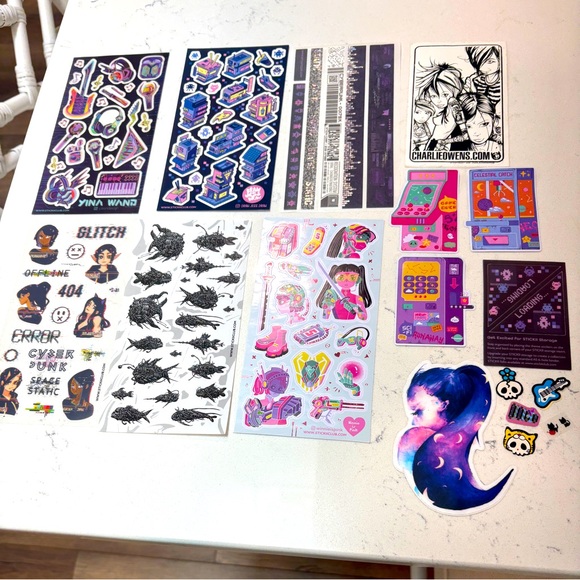 Pipstick stickers whimsigoth/cyber punk/ anime for scrapbooking, decorating et - Picture 1 of 9